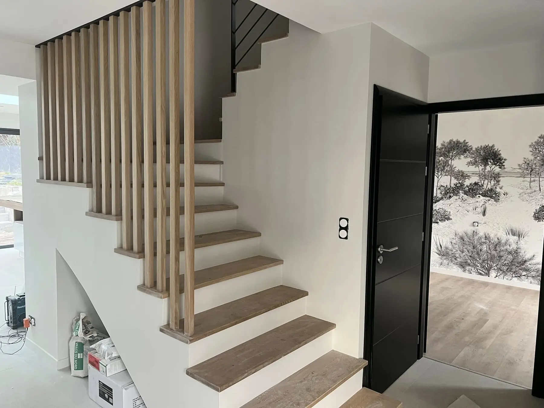 Escalier et claustra bois