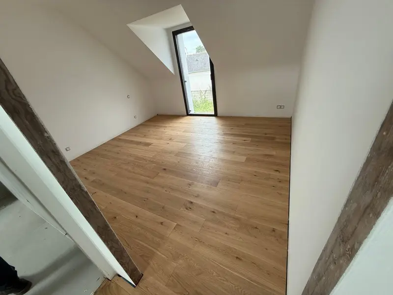Parquet bois, chambre sous combles